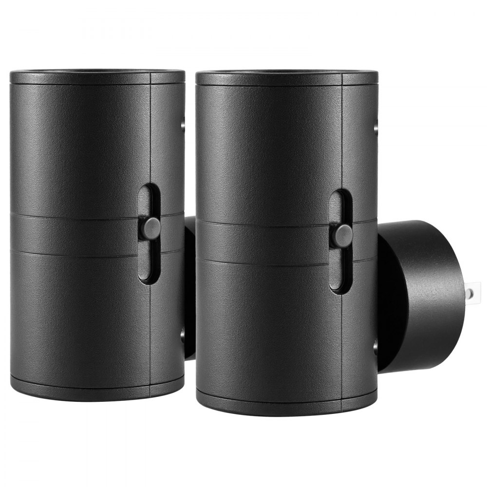 VEVOR LED Night Lights, 0-60LM Adjustable Brightness, Modern Night Lights Plug into Wall, Dusk to Dawn Sensor, 3000K Soft Warm White for Hallway Bathroom Stairway Bedroom, Black, 2 Pack