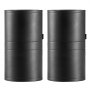 Luces nocturnas LED VEVOR, brillo ajustable de 0 a 60 lm, modernas luces nocturnas con enchufe de pared, sensor de anochecer a amanecer, luz blanca cálida suave de 3000 K para pasillo, baño, escalera, dormitorio, color negro, paquete de 2