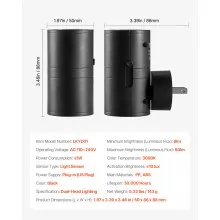 VEVOR LED Night Lights Dusk to Dawn Sensor Modern Night Lights Plug into Wall