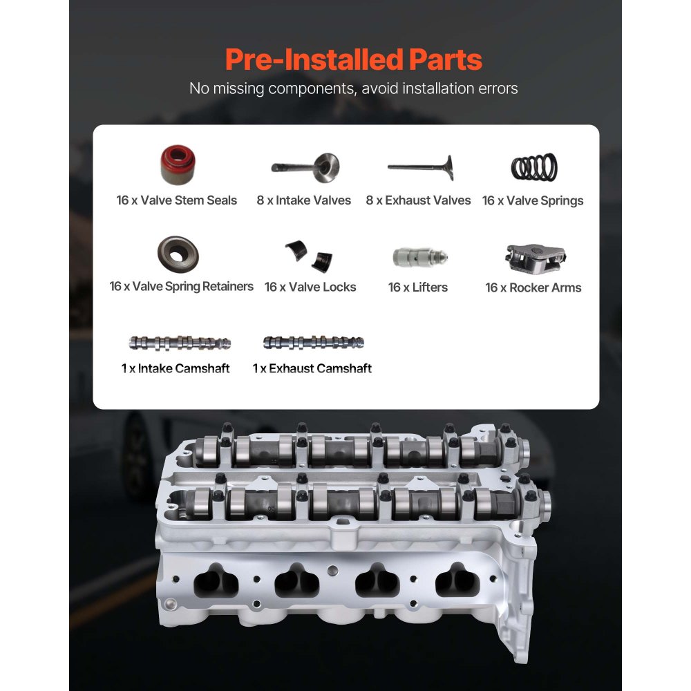VEVOR Cylinder Head Assembly for 2011-2019 Chevy Cruze Sonic Trax 1.4L Turbo, 2013-2019 Buick Encore 4 Cyl 1.4L, Complete Engine Cylinder Head Assembly Replaces 55573669, 55565291, 55573010, 55573011