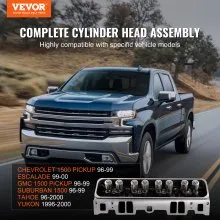 VEVOR Engine Cylinder Head Assembly Replacement, Cast Iron Engine Cylinder Head, Compatible with CHEVROLET 1500 PICKUP 96-99, ESCALADE 99-00, GMC 1500 PICKUP 96-99, SUBURBAN 1500 96-99, TAHOE 96 2000