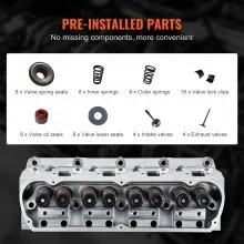 VEVOR Engine Cylinder Head Assembly Replacement, Aluminum Engine Cylinder Head, Compatible with Small Block Ford Engines, SBF GT40/ 289 / 302/ 351W, FORD Mustang, GT40