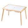 VEVOR Sensory Table for Toddlers, Kids Activity Table with 3 Foldable Storage Bins & Double-Sided Board, Indoor/Outdoor Play Sand and Water Table, Wooden Kids Sensory Table for Drawing Studying Dining