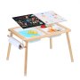 VEVOR Kids Sensory Table Sand Water Play Table with 1 Paper Roll 3 Storage Bins