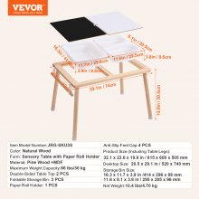 VEVOR Kids Sensory Table Sand Water Play Table with 1 Paper Roll 3 Storage Bins