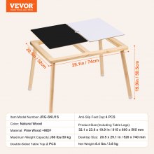 VEVOR Sensory Table for Toddlers, Kids Activity Table with Double-Sided Tabletop & Non-Slip Feet, Indoor/Outdoor Play Activity Table, Wooden Sensory Table for Drawing Studying, Ideal Gift for Boy Girl