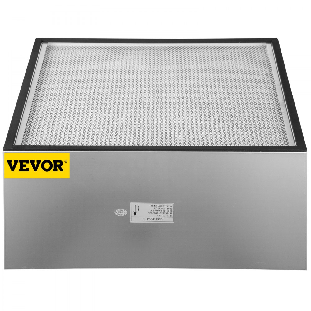 VEVOR HEPA Replacement Filter, 24\'\'x24\'\'x11.5\'\' AC Filter, True HEPA Pleated Air Filter, Air Filter Replacement with Galvanized Frame, 99.97% Standard Filter Compatible for HEPA Filter Novair 20