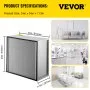 VEVOR HEPA Replacement Filter, 24\'\'x24\'\'x11.5\'\' AC Filter, True HEPA Pleated Air Filter, Air Filter Replacement with Galvanized Frame, 99.97% Standard Filter Compatible for HEPA Filter Novair 20
