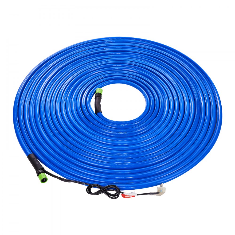 VEVOR 100ft Heated Water Hose for RV, Heated Drinking Water Hose Antifreeze to -45°F, Automatic Self-regulating, 5/8" I.D. with Quick-connect Fitting Set, Lead and BPA Free