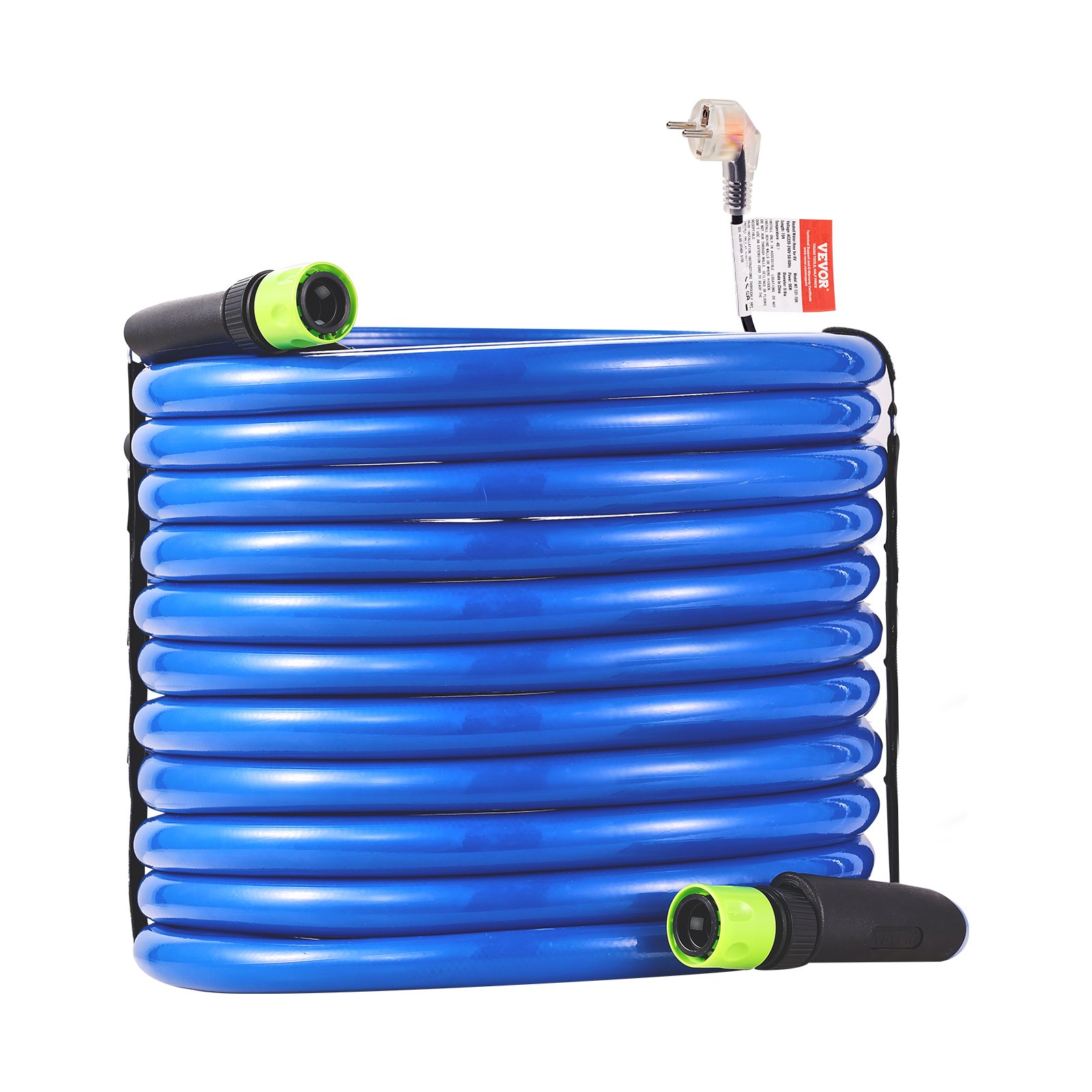 VEVOR 100ft Heated Water Hose for RV, Heated Drinking Water Hose Antifreeze to -45°F, Automatic Self-regulating, 5/8" I.D. with Quick-connect Fitting Set, Lead and BPA Free