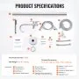 VEVOR Freestanding Bathtub Faucet, Floor Mount, Freestanding Tub Filler, Shower Mixer Taps, Two Water Modes, 360° Swivel Spout, for Bathing & Showering Pet Bathing Cleaning Drains Toilet Flushing