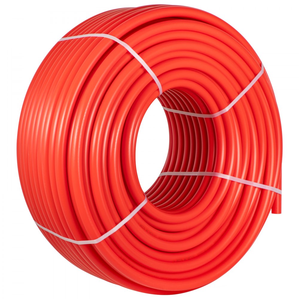 VEVOR PEX Pipe, 7/8 inch x 500 FT PEX Tubing, Non Oxygen Barrier Red PEX-B Pipe, Flexible PEX Water Line for RV Sewer Hose, Plumbing, Radiant Heating