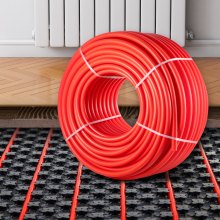 VEVOR PEX Pipe, 1 Inch x 500 FT PEX Tubing, Non Oxygen Barrier Red PEX-B Pipe, Flexible PEX Water Line for RV Sewer Hose, Plumbing, Radiant Heating