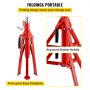 VEVOR Pipe Jack Stand V-Head and Folding Legs 2500lb Max. Height 42in