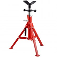 VEVOR V Head Pipe Stand 1/8\"-12\" Capacity, Adjustable Height 24\"-42\", Pipe Jack Stands 2500 lb. Load Capacity, Portable Folding Pipe Stands, Carbon Steel Body More Durable