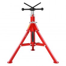 VEVOR V Head Pipe Stand 1/8"-12" Capacity, Adjustable Height 610mm-1067mm, Pipe Jack Stands 1134kg Load Capacity, Portable Folding Pipe Stands, Carbon Steel Body for Enhanced Durability