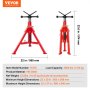 VEVOR V Head Pipe Stand, 2500 lbs Load Capacity Pipe Jack Stand, Ρυθμιζόμενο Ύψος 20"-37", Φορητά πτυσσόμενα σταντ σωλήνων για συγκολλήσεις, αυτοκίνητα και κατασκευαστικά έργα