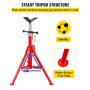 VEVOR V Head Pipe Stand Adjustable Height 28-52 inch 4500lbs/2 Tons Pipe Jack Stands Folding Portable High Folding Pipe Stand with V Head Fold A Trailer Jacks