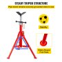 VEVOR pipe stand with stable tripod structure and widen round foot pads for added stability.