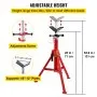 VEVOR V Head Pipe Stand 1/8\"-12\" Capacity,Adjustable Height 28\"-52,Pipe Jack Stands 2500 lb. Load Capacity,Portable Folding Pipe Stands, Carbon Steel Body More Durable