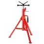 VEVOR V Head Pipe Stand 1/8-12 inch Capacity, Adjustable Height 28-52 inch, Pipe Stands 2500 lbs Load Capacity, Portable Folding Pipe Stands, Carbon Steel Body More Durable