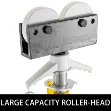 VEVOR Foldable Pipe Jack Stand Height Adjustment 32In to 55In, Roller Head Pipe Stand 4500Lbs/2 Tons Capacity for Pipe Threading, Pipe Hole Cutting
