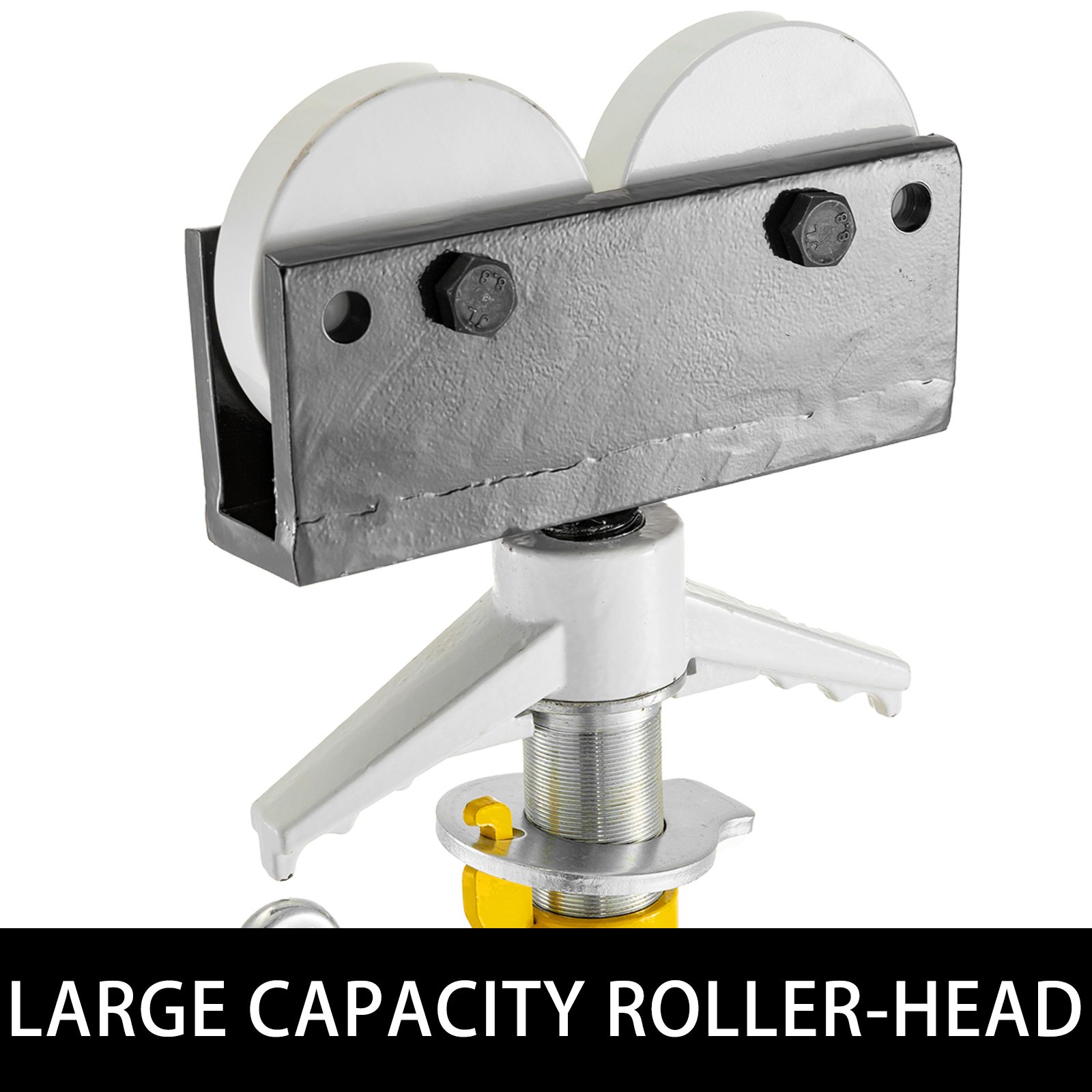 VEVOR Roller Pipe Stand for 1/8 in -12 in Pipes, 2500Lbs Capacity Pipe Stands with Adjustable Height 32"-55", Folding Portable Stand with Roller Head
