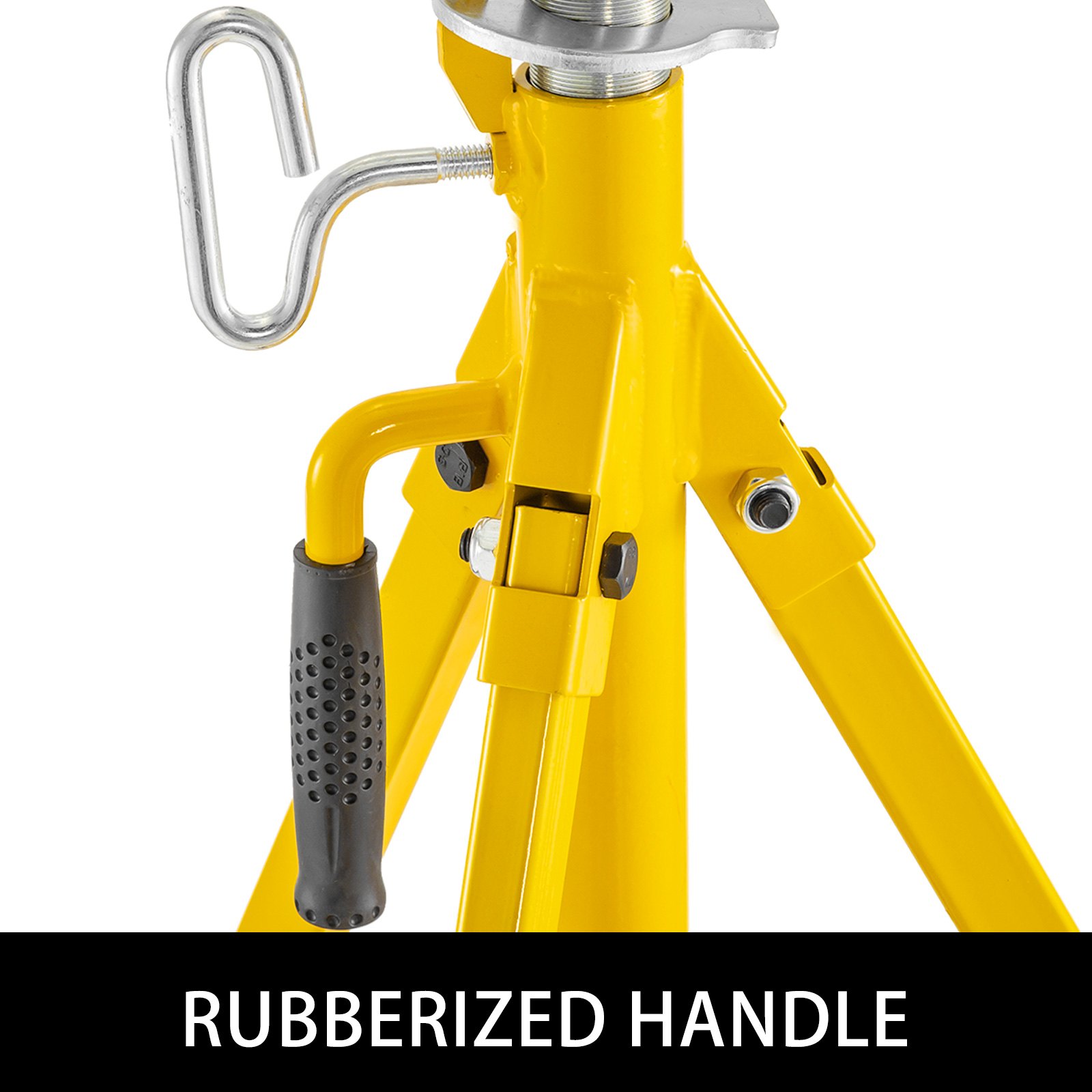 VEVOR Roller Pipe Stand for 1/8 in -12 in Pipes, 2500Lbs Capacity Pipe Stands with Adjustable Height 32"-55", Folding Portable Stand with Roller Head