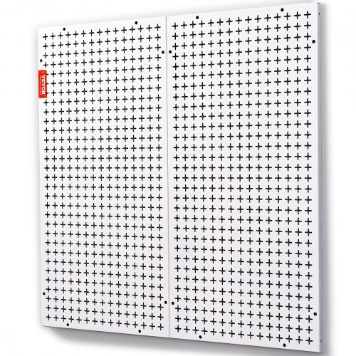 VEVOR Pegboard Wall Organizer 32" x 32", 330LBS Loading Garage Metal Pegboard Organizer, 2-Pack Wall Mount Tool Storage Peg Boards with Customized Grooves Fit 1/4" and 1/8" Hooks for Warehouse Garage