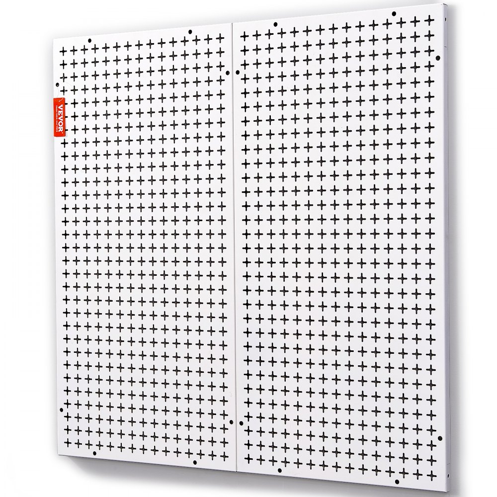 VEVOR Pegboard Wall Organizer 32" x 32", 330LBS Loading Garage Metal Pegboard Organizer, 2-pack Tool Tool Storage Peg Boards with Customized Grooves Fit 1/4" and 1/8" Hooks for Warage Garage