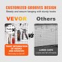 VEVOR Pegboard Wall Organizer 32" x 32", 330LBS Loading Garage Metal Pegboard Organizer, 2-Pack Wall Mount Tool Storage Peg Boards with Customized Grooves Fit 1/4" and 1/8" Hooks for Warehouse Garage