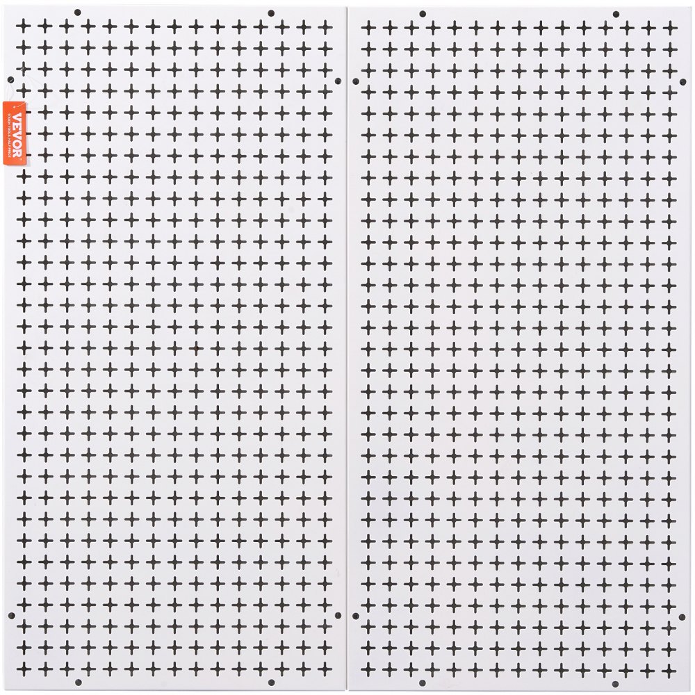 VEVOR nástěnný organizér na hrací desky 32" x 32", 330 LBS nástěnný kovový organizér do nakládací garáže, 25ks sada na uložení nářadí se 2 kolíčky, háčky, úložné koše, policové regály pro sklad v garáži
