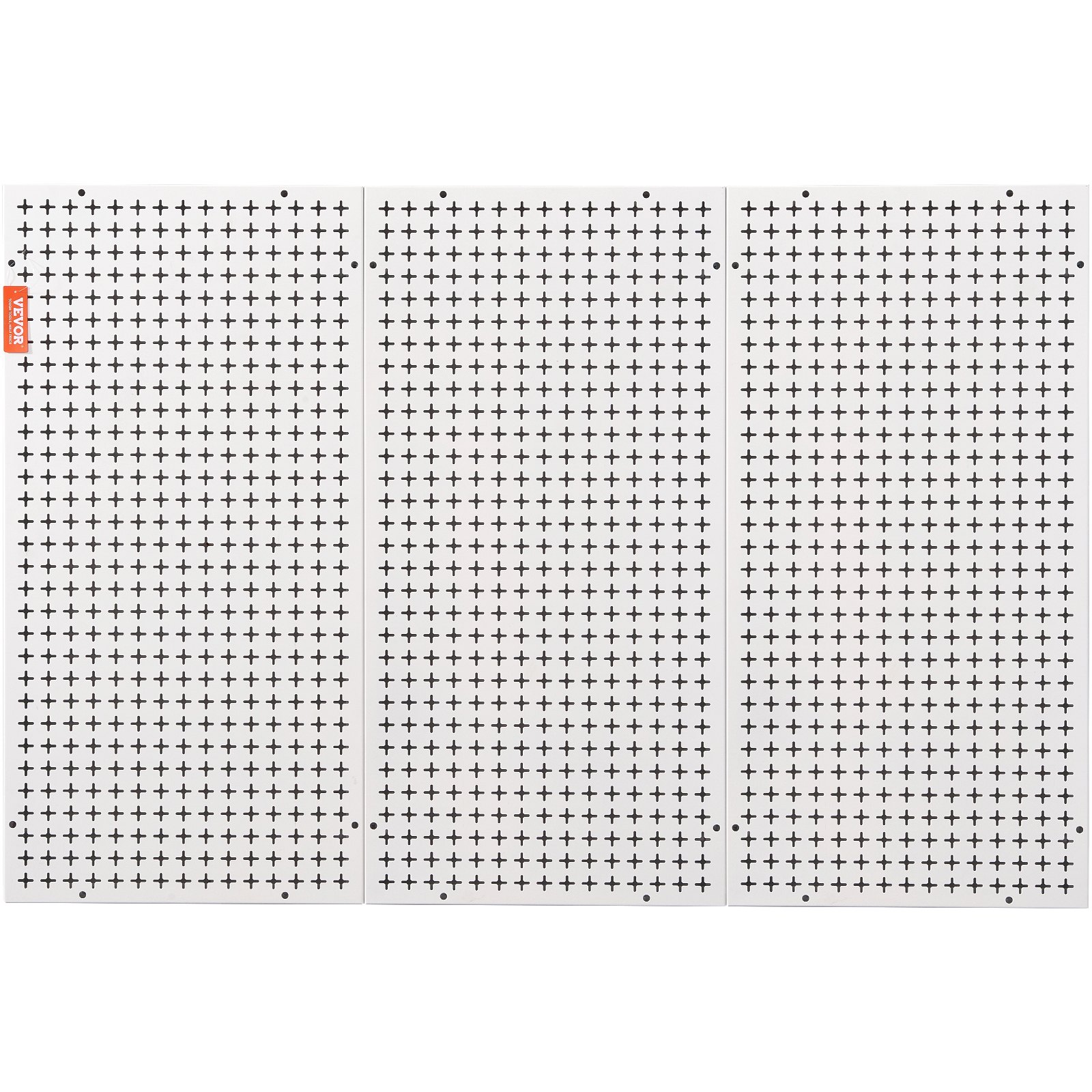 VEVOR Pegboard Wall Organizer 48" x 32", 495LBS Loading Garage Metal Pegboard Organizer Wall Mount, 37PCS Tool Storage Kit with 3 Peg Boards, Hooks, Storage Bins, Shelf Racks for Warehouse Garage Shop
