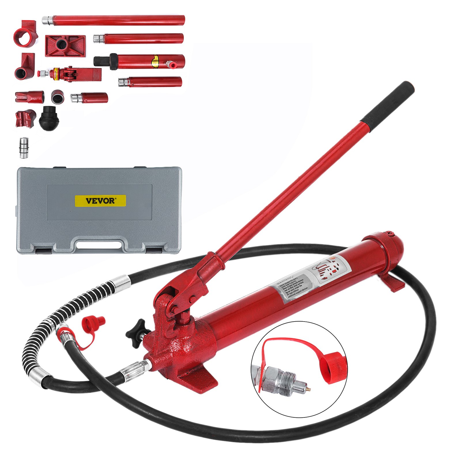 Sweiko 10 Ton Porta Power Kit 1.4M (55.1 inch) Oil Hose Hydraulic Car Jack Ram Autobody Frame Repair Power Tools for Loadhandler Truck Bed Unloader Farm and Hydraulic Equipment Construction Sweiko 10 Ton Porta Power Kit 1.4M (55.1 inch) Oil Hose Hydraulic Car Jack Ram Autobody Frame Repair Power Tools for Loadhandler Truck Bed Unloader Farm and Hydraulic Equipment Construction