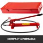 VEVOR 20 Ton Porta Power Kit 1.4M Oil Hose Hydraulic Car Jack Ram 13.78 inch Lifting Height Autobody Frame Repair Power Tools for Loadhandler Truck Bed Unloader Farm Hydraulic Equipment Construction