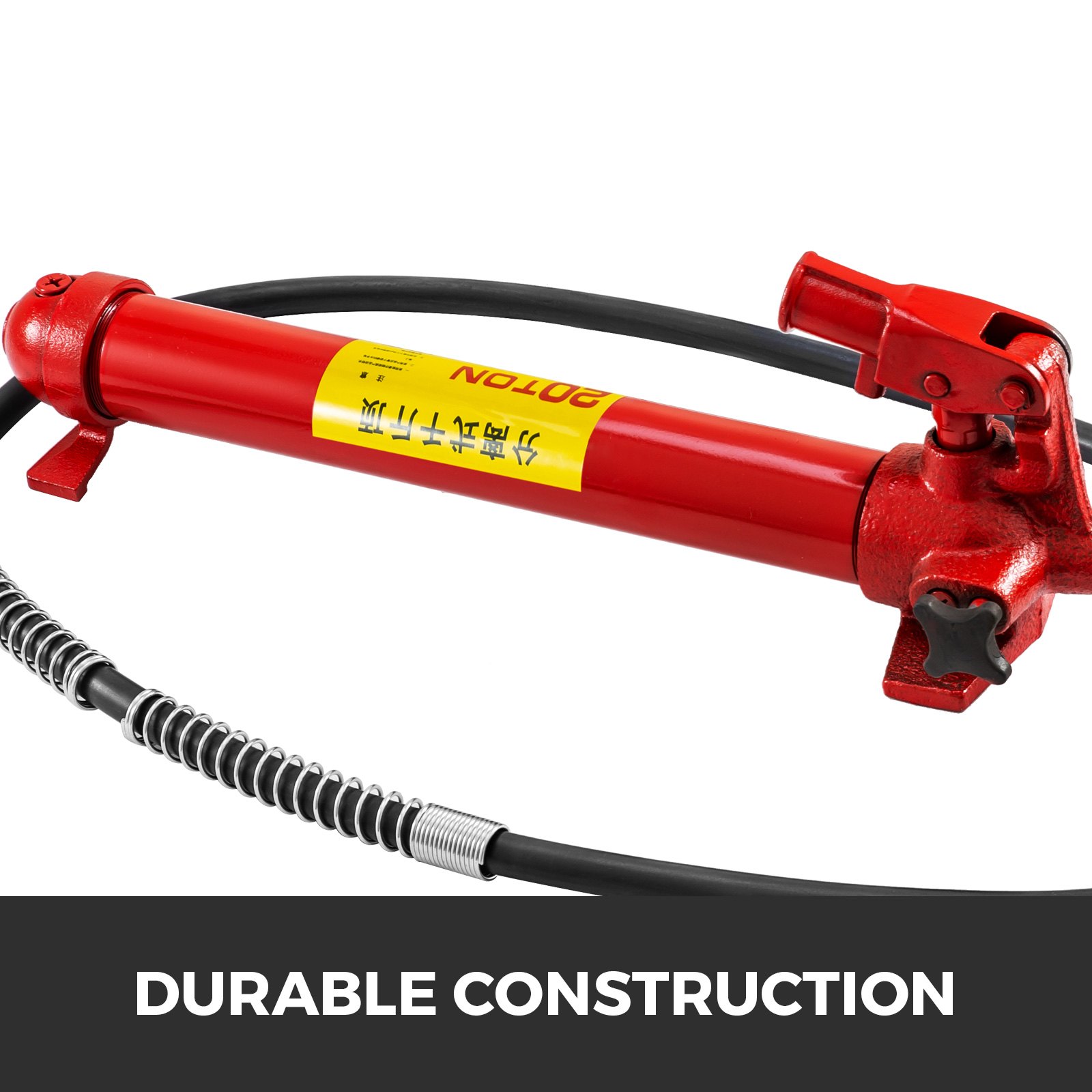 VEVOR 20 Ton Porta Power Kit 1.4M Oil Hose Hydraulic Car Jack Ram 13.78 inch Lifting Height Autobody Frame Repair Power Tools for Loadhandler Truck Bed Unloader Farm Hydraulic Equipment Construction