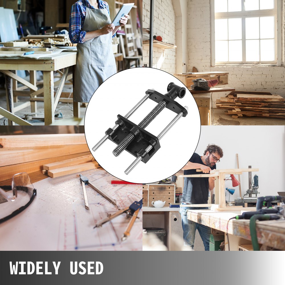 VEVOR Woodworking Bench Vise 7 Inch,Heavy-Duty Steel and Cast Iron Structure Woodworking Front Vise,Easy-to-operate Workbench Vise,Durable Woodworking Vise for Home, Woodworking Studios