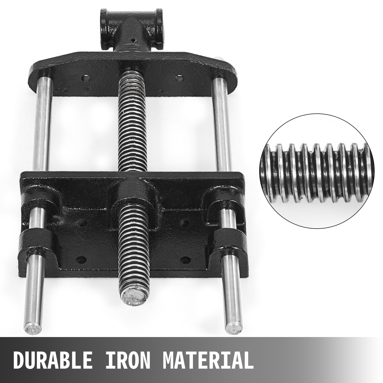 VEVOR 7" Woodworking Bench Vise, Wood Clamp Press Locking Cast Iron 250mm Screw