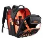 Mochila para herramientas VEVOR, 45 bolsillos, resistente, organizador de herramientas, bolsas de trabajo con compartimento para portátil y base de tela reforzada, mochila para electricistas y reparadores.