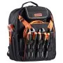 Mochila para herramientas VEVOR, 45 bolsillos, resistente, organizador de herramientas, bolsas de trabajo con compartimento para portátil y base de tela reforzada, mochila para electricistas y reparadores.