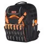 Mochila para herramientas VEVOR, 45 bolsillos, resistente, organizador de herramientas, bolsas de trabajo con compartimento para portátil y base de tela reforzada, mochila para electricistas y reparadores.