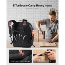 VEVOR Tool Backpack 45 Pockets Tear-resistant Jobsite Backpack for Electrician