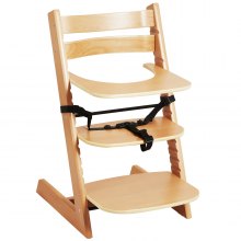 Trona de madera VEVOR para bebés y niños pequeños, silla de alimentación ajustable y convertible, trona Eat & Grow con bandeja, asiento elevador portátil para comer para bebés Grow with Kid, silla de madera de haya para niños pequeños, color natural
