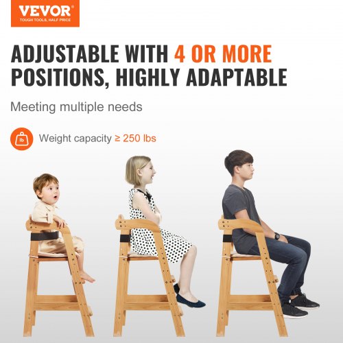 Sitting Position How Old To Sit In High Chair VEVOR Wooden High