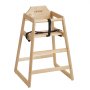 Dřevěná vysoká židlička VEVOR pro kojence a batolata, dvojitá židlička na krmení z masivního dřeva, přenosná vysoká židlička Eat & Grow, snadno čistitelná dětská sedačka, kompaktní židlička pro batolata, přírodní