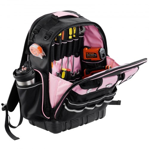 VEVOR Tool Backpack 56 Pockets Tear-resistant Jobsite Backpack for Electrician