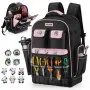 VEVOR Tool Backpack, 56 Pockets, Heavy-duty Tools Storage Organizer Work Bags with Laptop Compartment & Molded Base, Electrician Jobsite Backpack for Electrician, Repairman, and HVAC Techs