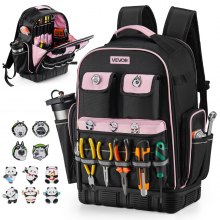 VEVOR Tool Backpack 56 Pockets Tear-resistant Jobsite Backpack for Electrician