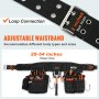 VEVOR Tool Belt with Suspenders, 29 Pockets, 29-54 inches Adjustable Waist Size, Tool Belts for Men, 1680D Polyester Heavy Duty Carpenter Tool Pouch for Carpenters, Electricians, and Gardening, Black