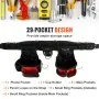 VEVOR Tool Belt with Suspenders, 29 Pockets, 29-54 inches Adjustable Waist Size, Tool Belts for Men, 1680D Polyester Heavy Duty Carpenter Tool Pouch for Carpenters, Electricians, and Gardening, Black